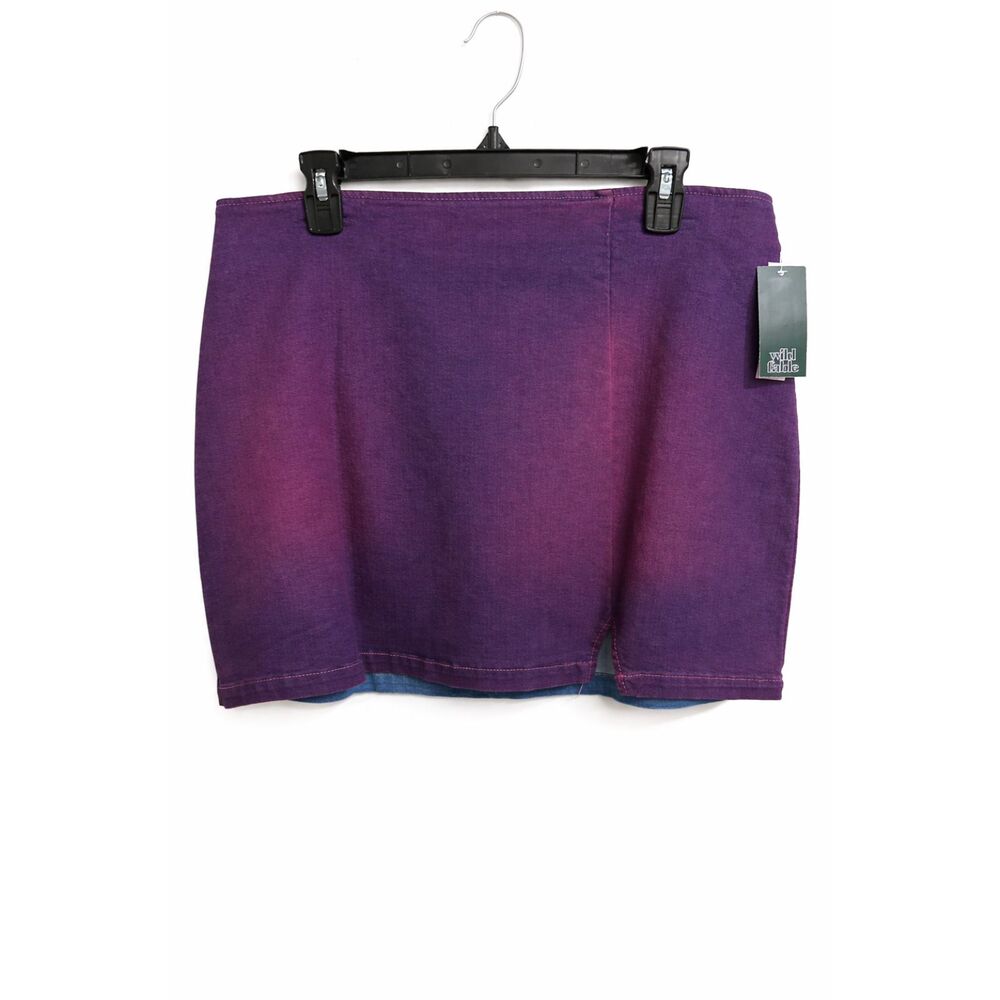 Women's Purple Mini Skirt with Front Slit – Wild Fable